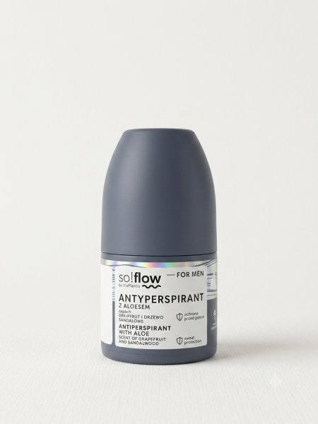 مزيل ومضاد العرق للرجال سو فلو باي فيس بلانتس بمستخلص الألوفيرا (so!flow by VisPlantis - Antiperspirant For Men with Aloe)
