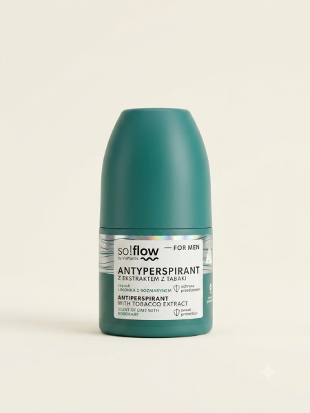 مزيل ومضاد العرق للرجال سو فلو باي فيس بلانتس (so!flow by VisPlantis - Antiperspirant For Men with Tobacco Extract)