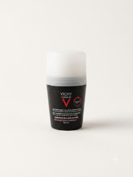 مزيل ومضاد العرق للرجال فيشي أوم - حماية 72 ساعة (Vichy Homme Anti-Transpirant 72H Control Roll-On)