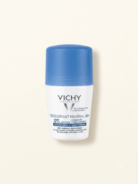مزيل العرق فيشي مينيرال 48 ساعة للبشرة الحساسة (Vichy Déodorant Minéral 48H - Peau Sensible)